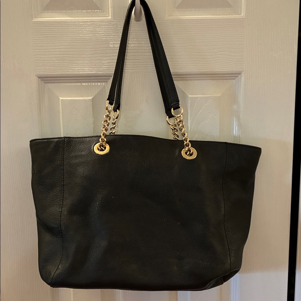 Coach (REHAB Project) Black Tote with Gold Accents READ FULL Description - Picture 3 of 13